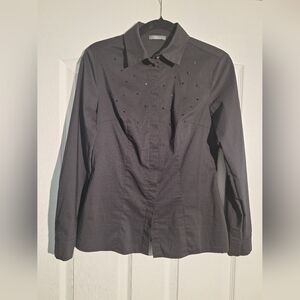 Women's Black Button Down Shirt